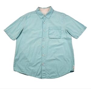 Tommy Bahama Relax Island Modern Fit Seersucker Teal Blue Mens Large Breathable